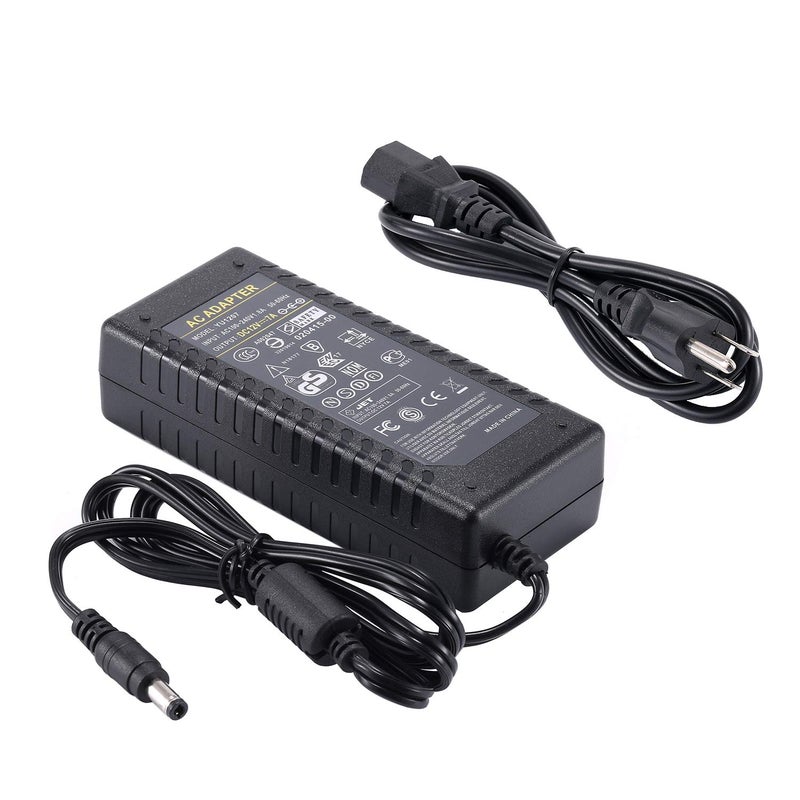 COOLM 12V Power Supply 7A 84W Security System Power Adapter, COOLM AC 100V-220V to DC 12 Volt DC 7 Amp Transformer for LED Strip Light CCTV Security System - Image 1